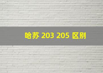 哈苏 203 205 区别